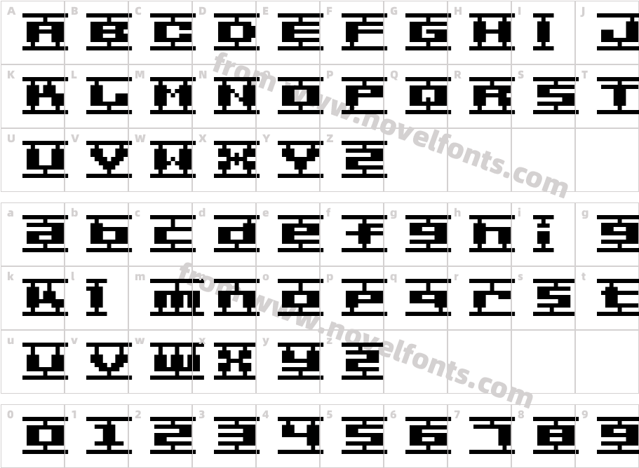 BM plamo A9Character Map