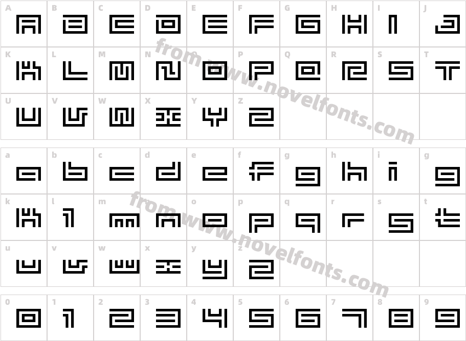 BM tubeCharacter Map