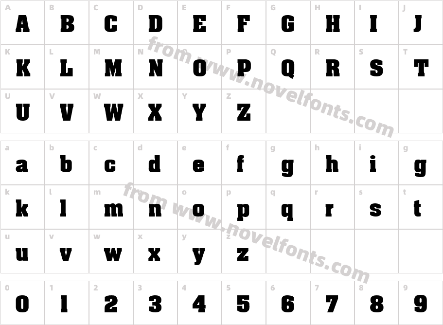 VNI-Awchon-BoldCharacter Map