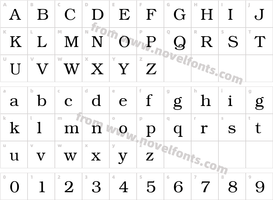 VNI-BookCharacter Map