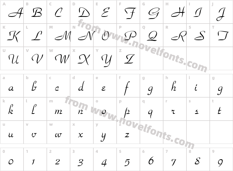 VNI-ParkCharacter Map