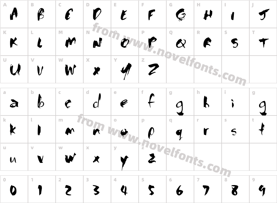 VNI-Thufapfan NormalCharacter Map