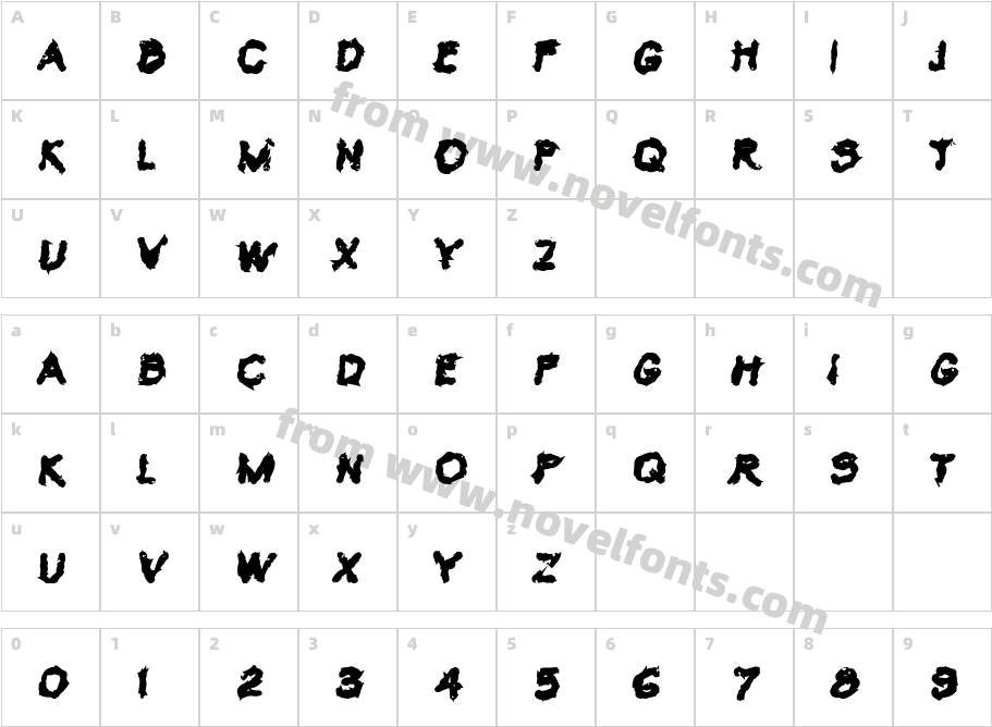 VTC Krinkle-Kut BoldCharacter Map