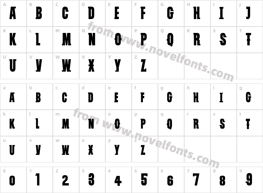 VTC SubwaySlamSC RegularCharacter Map