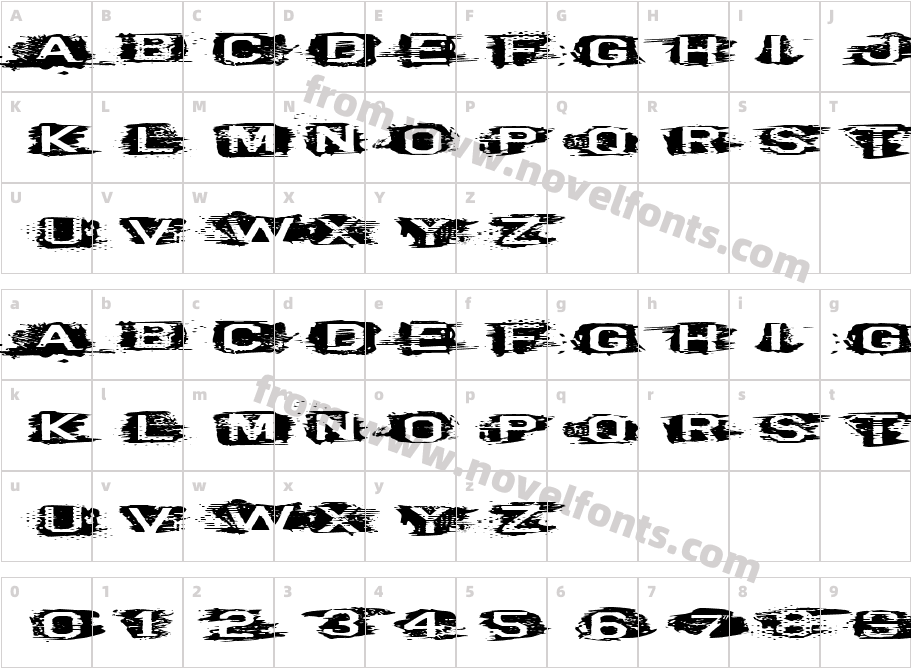 VTKS CURVECharacter Map