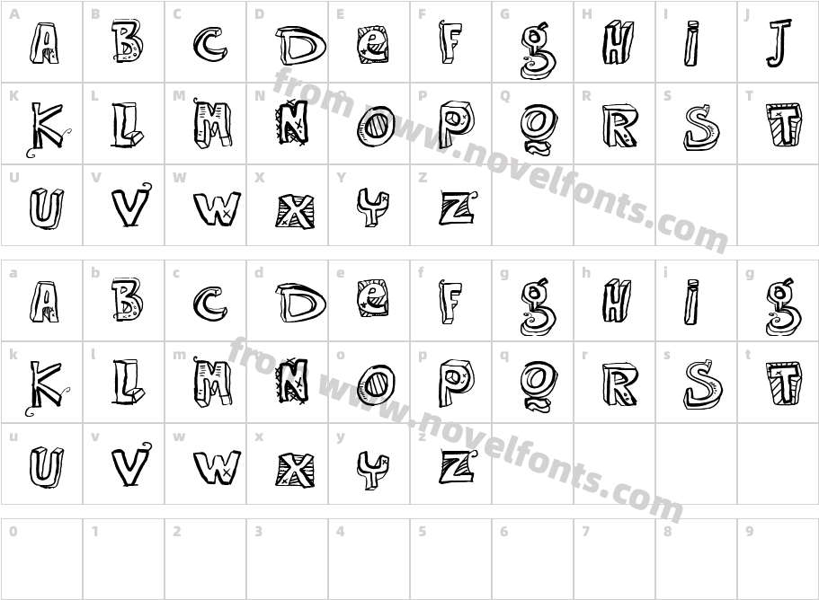 VTKS EASY WAYCharacter Map