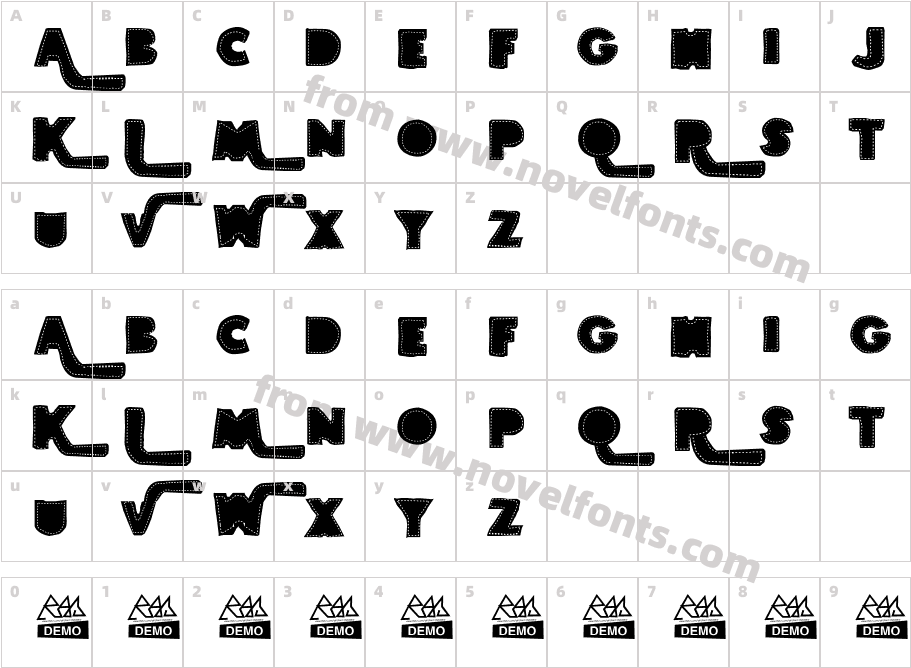 BORDADOSCharacter Map