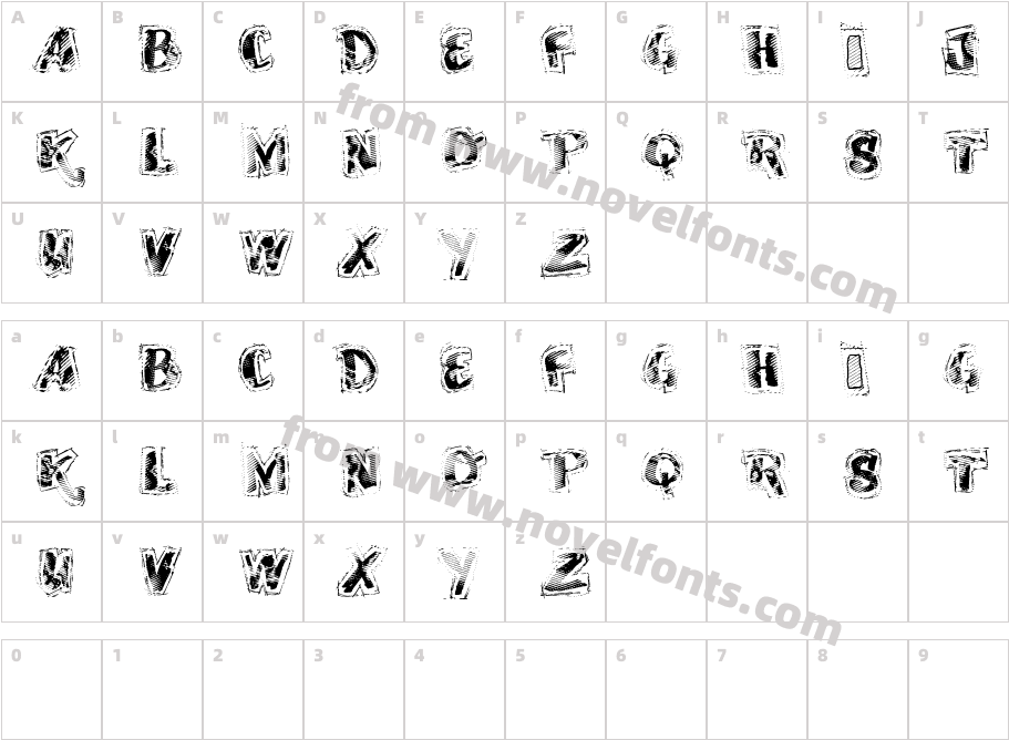 VTKS SCRUBBEDCharacter Map