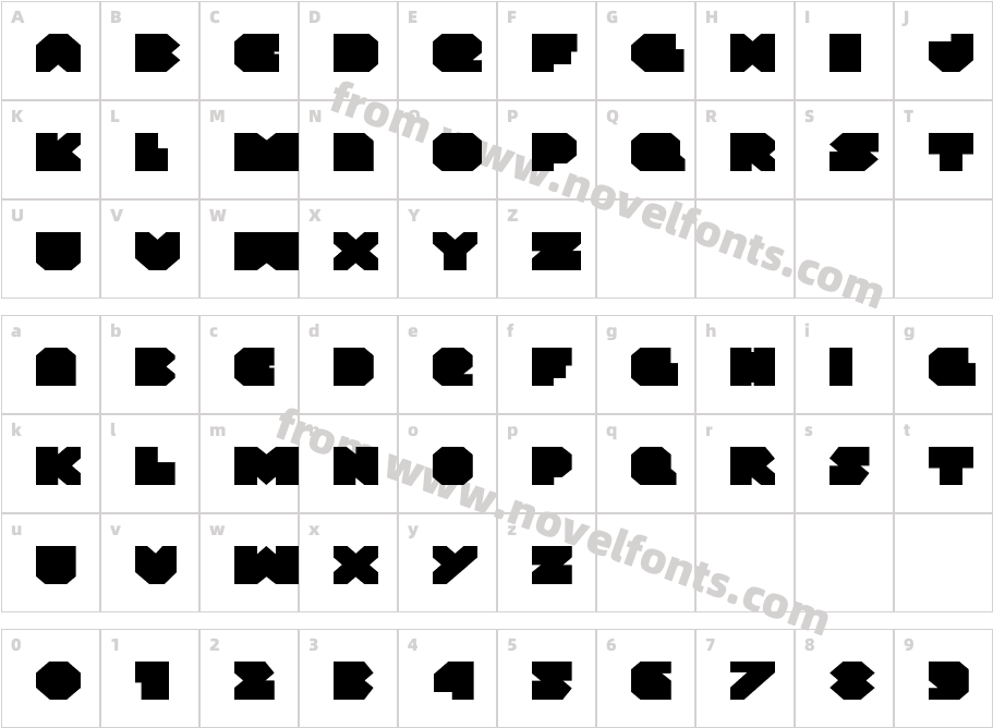 VX Rocket ExpandedCharacter Map