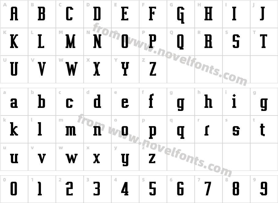 Vahika BoldCharacter Map