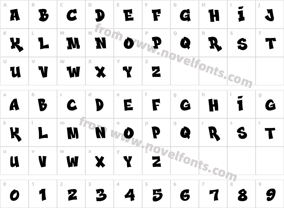 BOZARTCharacter Map