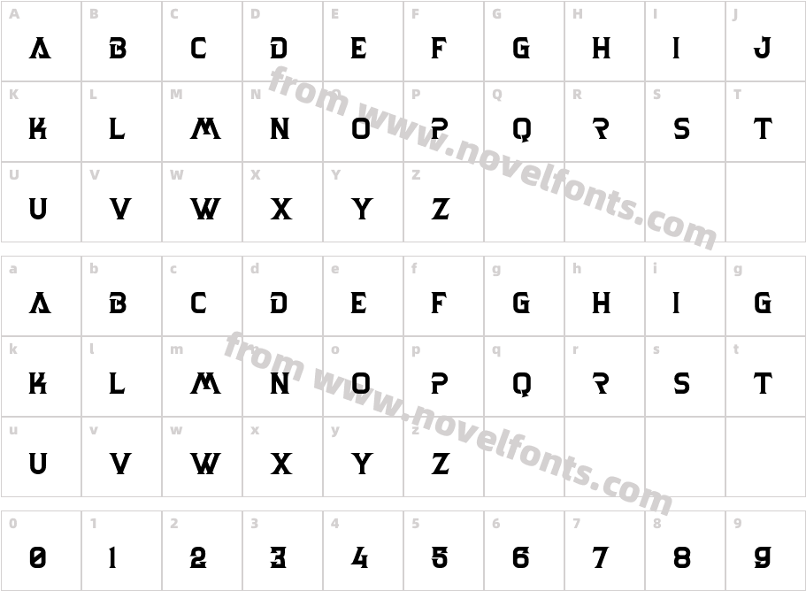 VaravaPersonalUse-RegularCharacter Map