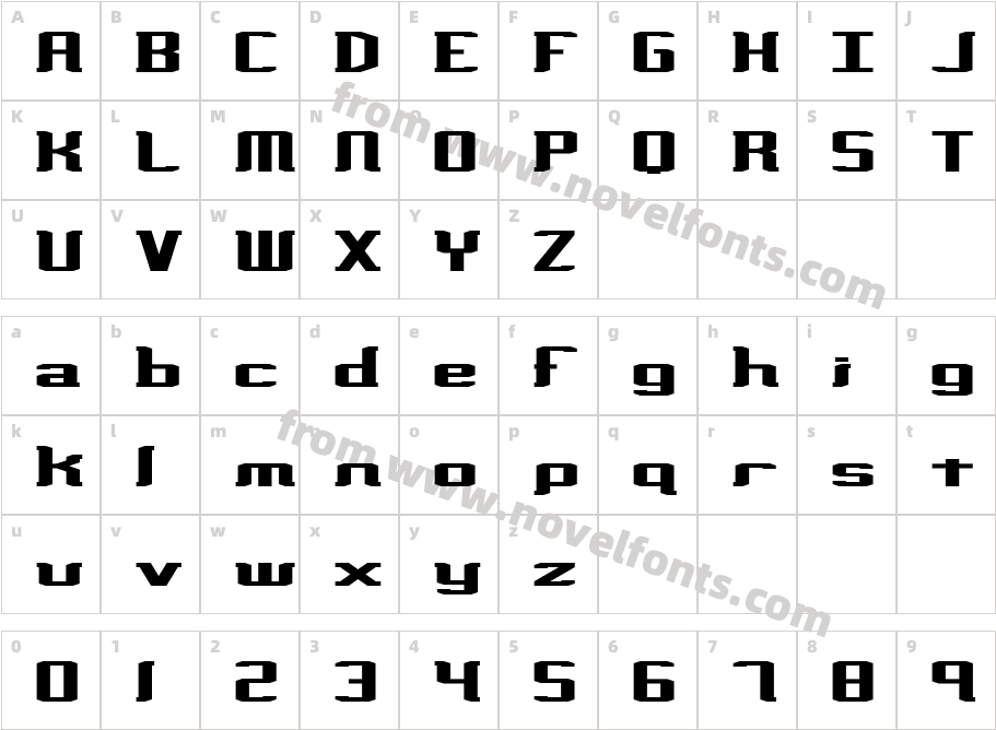 Variance (BRK)Character Map