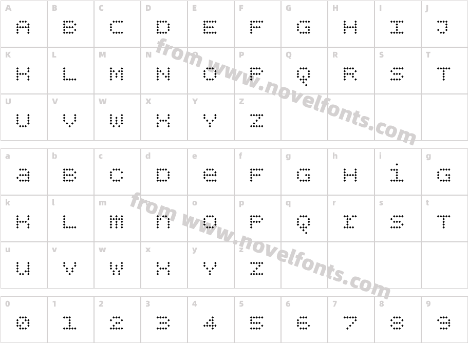 BPdotsUnicaseDiamondCharacter Map