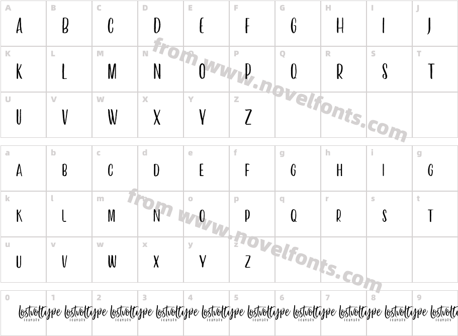 Vayentha Sans DemoCharacter Map