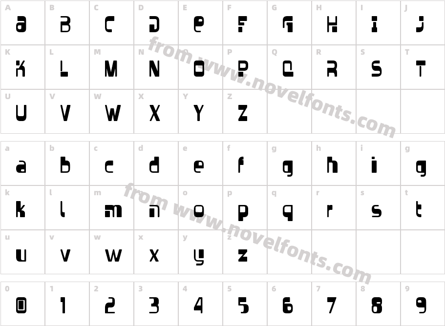 VectroidCharacter Map