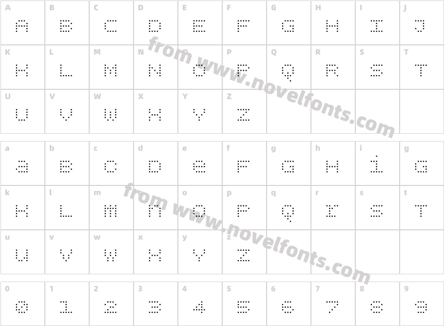 BPdotsUnicaseSquare-LightCharacter Map