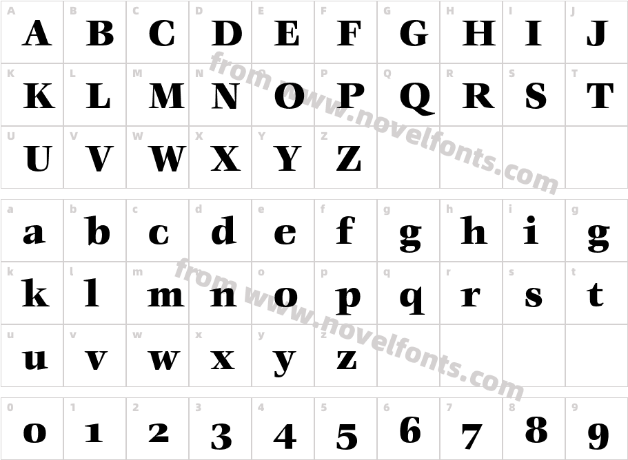 VeljovicEF-BlackOsFCharacter Map