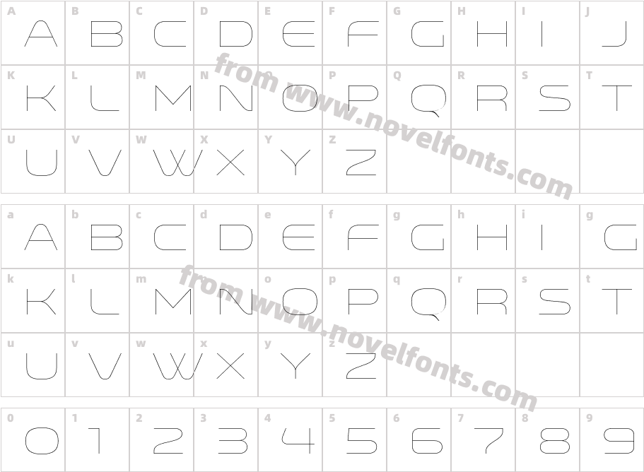 Venera100Character Map