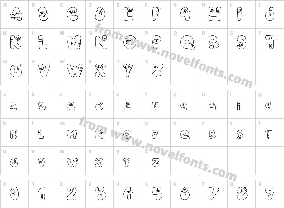 Vermi di RougeCharacter Map