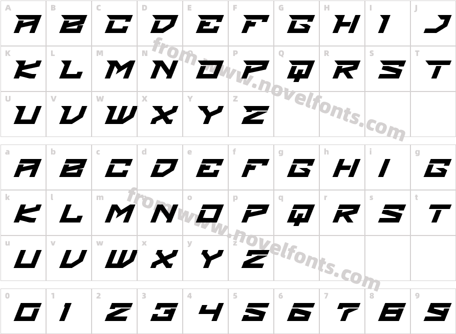 BRAKSHOOCharacter Map