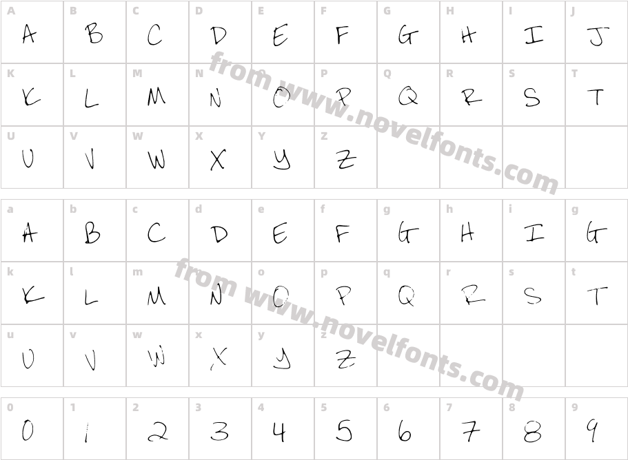 BRANDEEZFONTV2Character Map