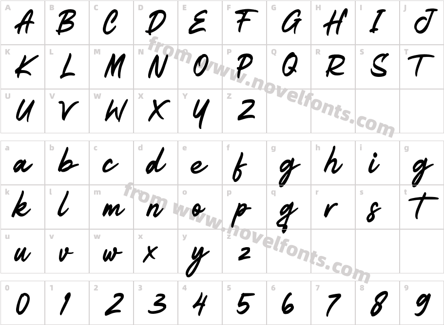 BREAKSONGCharacter Map