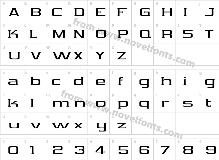 VibrocentreCharacter Map