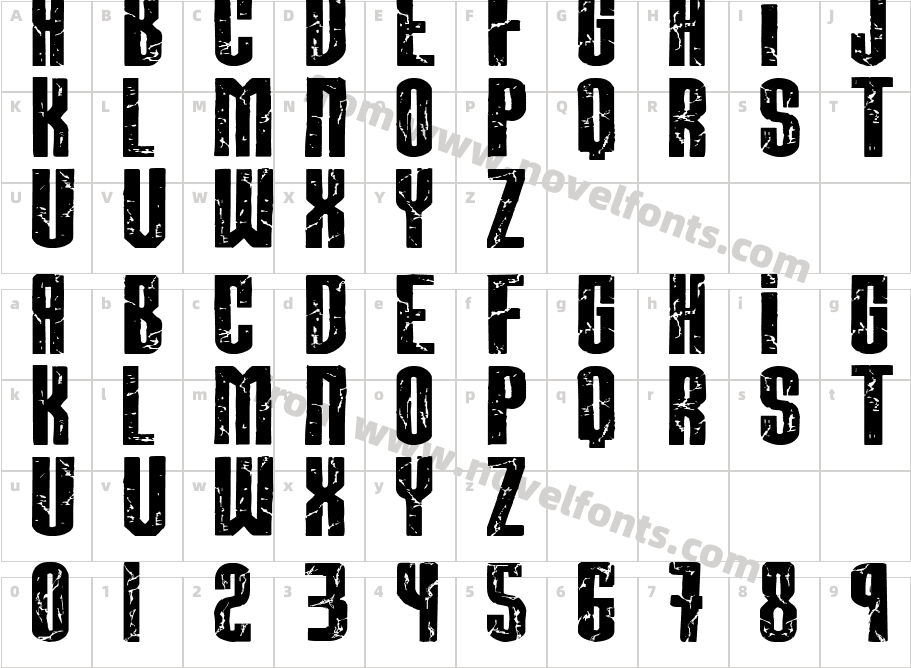 BREAKSTEELCharacter Map