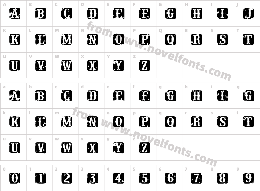 Viejo OesteCharacter Map