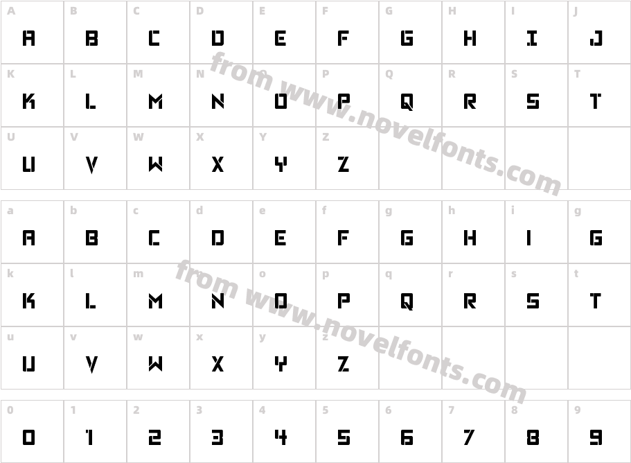 Viking Squad CondensedCharacter Map