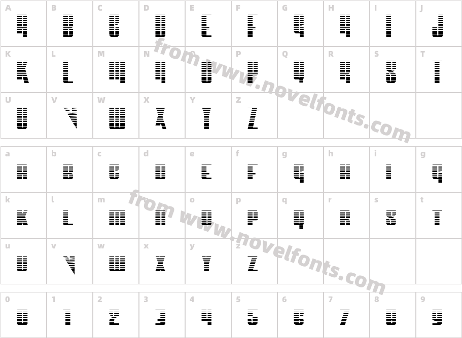 Vindicator Gradient RegularCharacter Map