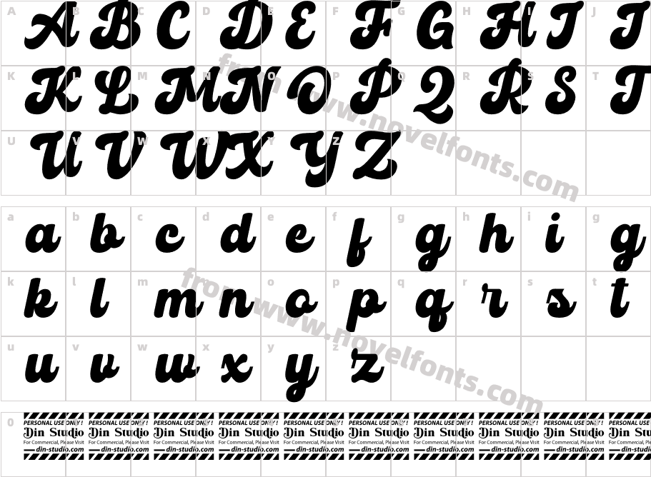 Vintage Round Personal UseCharacter Map