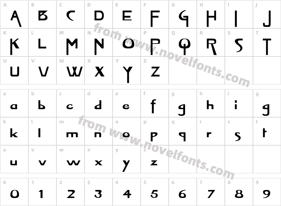 VireoFont Wd BoldCharacter Map