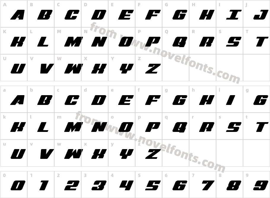 Virgin Hybrid ExpandedCharacter Map