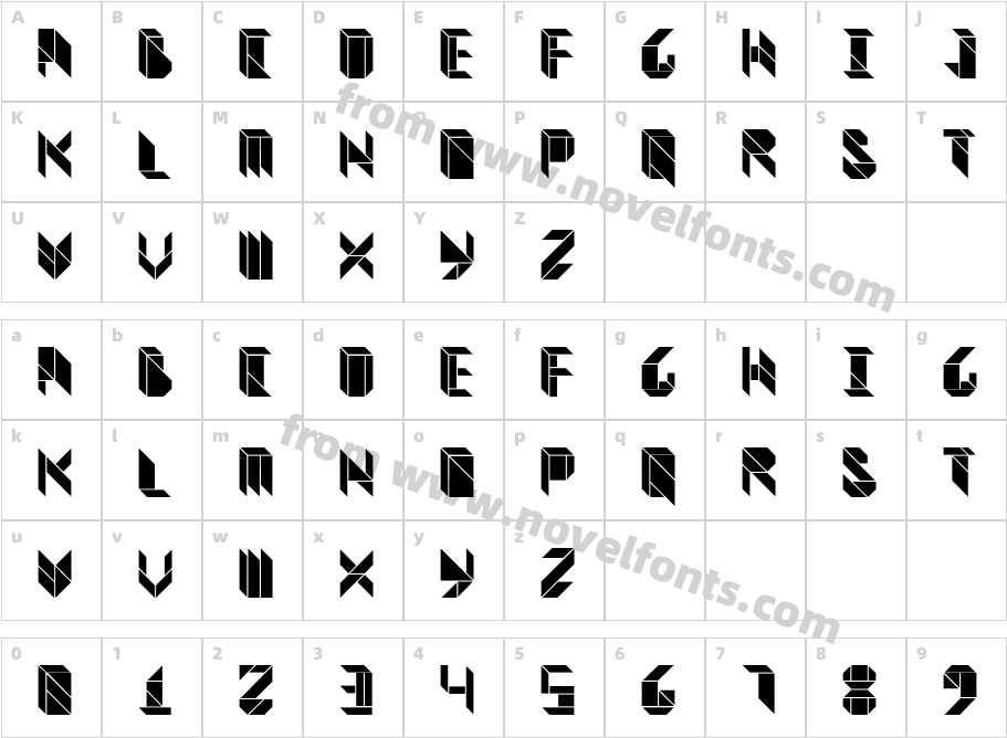 Vitreous BlackCharacter Map