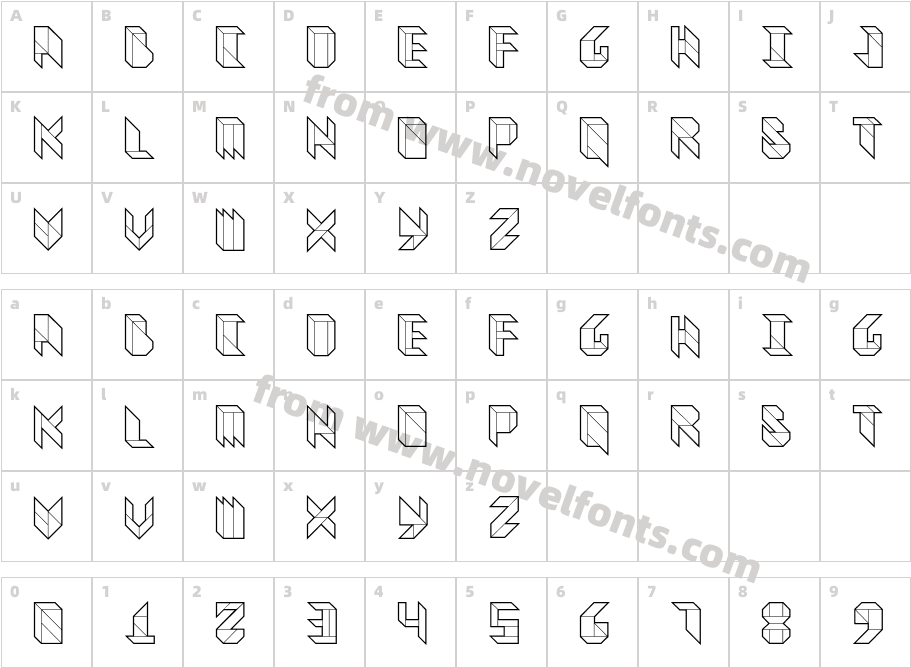 Vitreous MediumCharacter Map