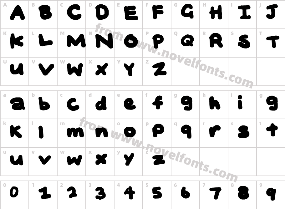 BUBBLEHCharacter Map