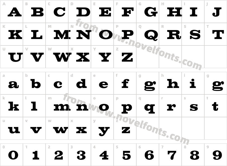 VoltaT BoldCharacter Map