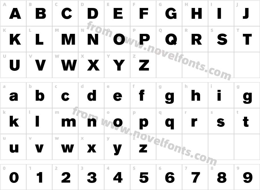 VolvoSans SuperCharacter Map