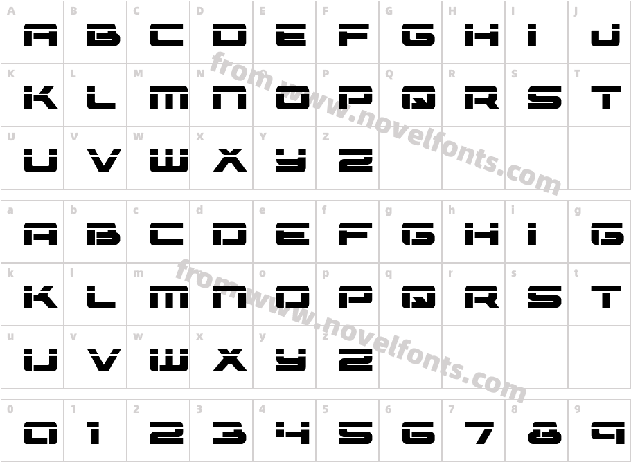 Vorpal RegularCharacter Map