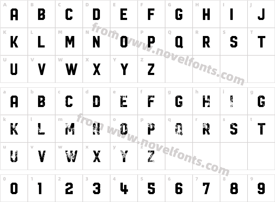 VtksPropagandaRegularCharacter Map