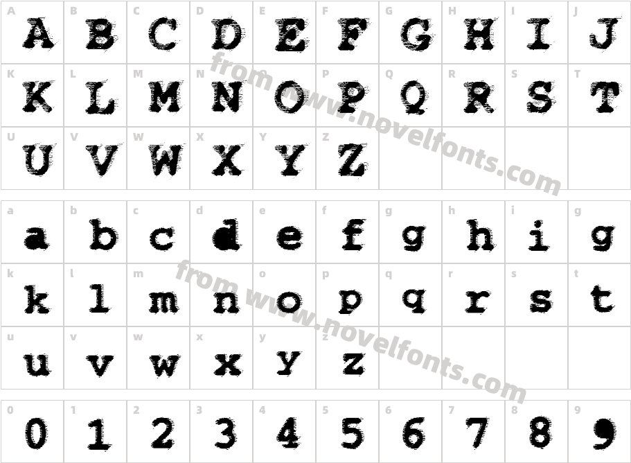 WBXflackCharacter Map