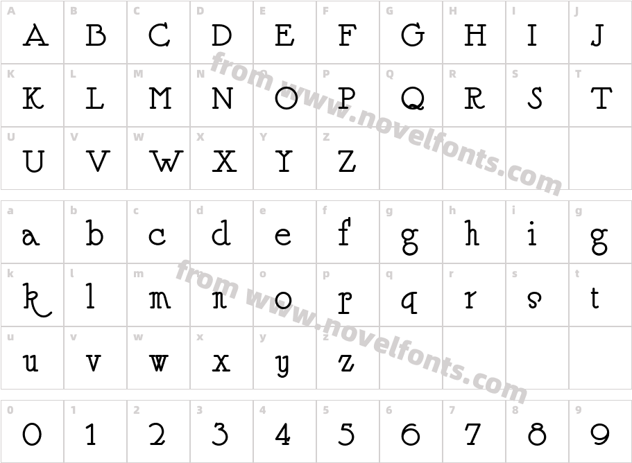 WHGSimpaticoNF BoldCharacter Map