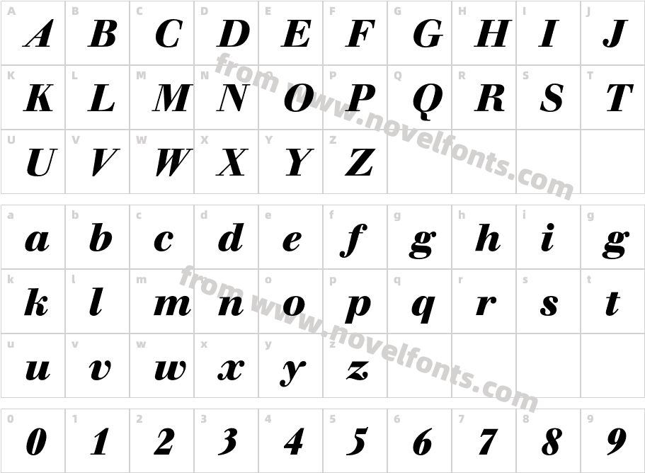 Walbaum Buch BQCharacter Map