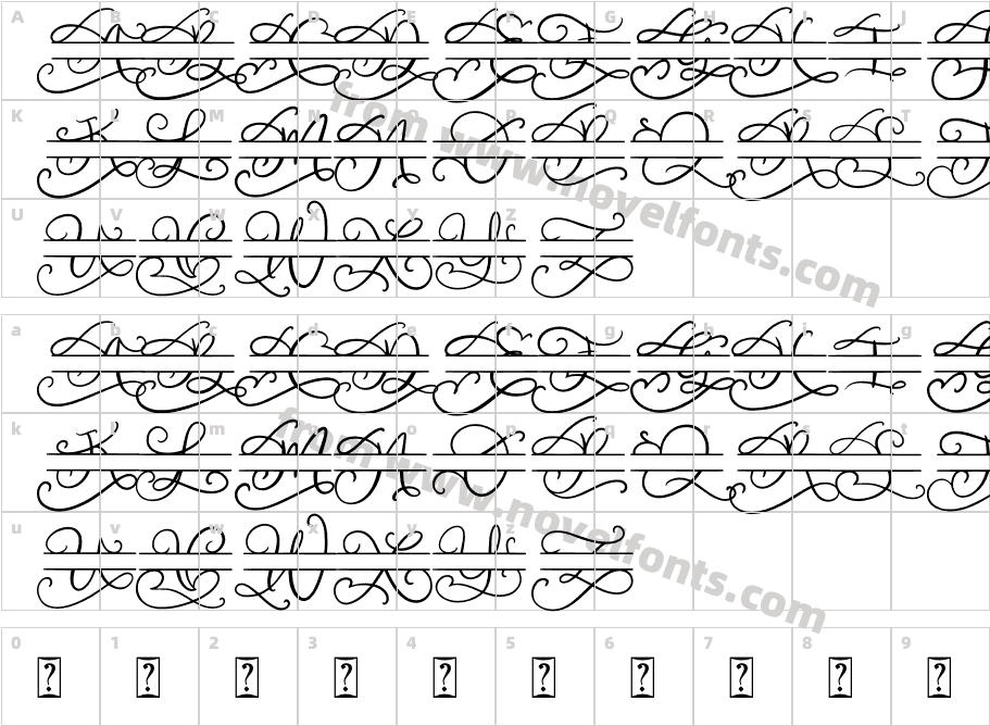 Walerina MonogramCharacter Map