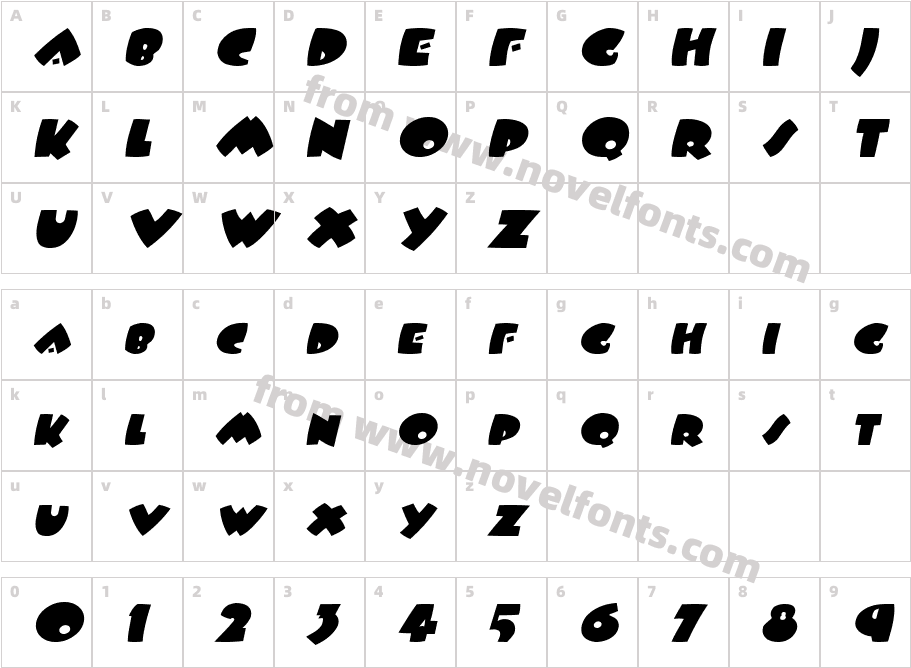 Wampum-Extended ItalicCharacter Map