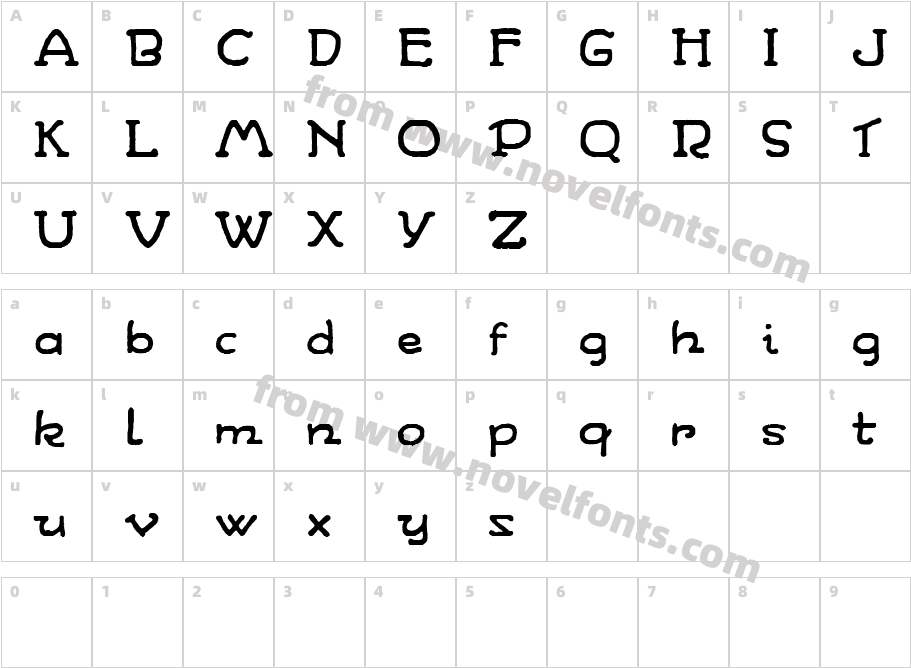 WandaFontRegularCharacter Map