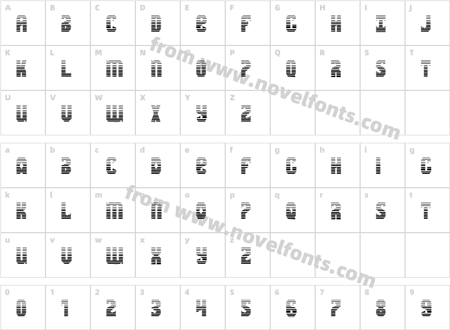 Warrior Nation Gradient RegularCharacter Map