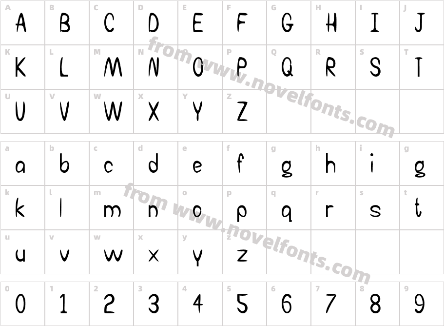 Waterbird 101Character Map